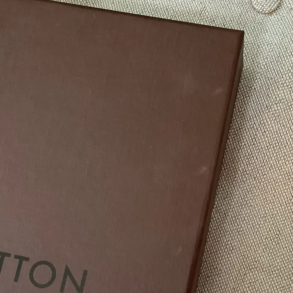 Louis Vuitton Brown Gift Box With Tissue Paper 2 x 11 x 8